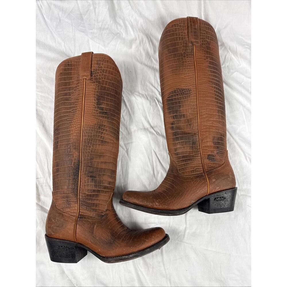 Miss Macie Boots Inspired Collection What a Croc Tall Boot Brown Macie Bean 6.5